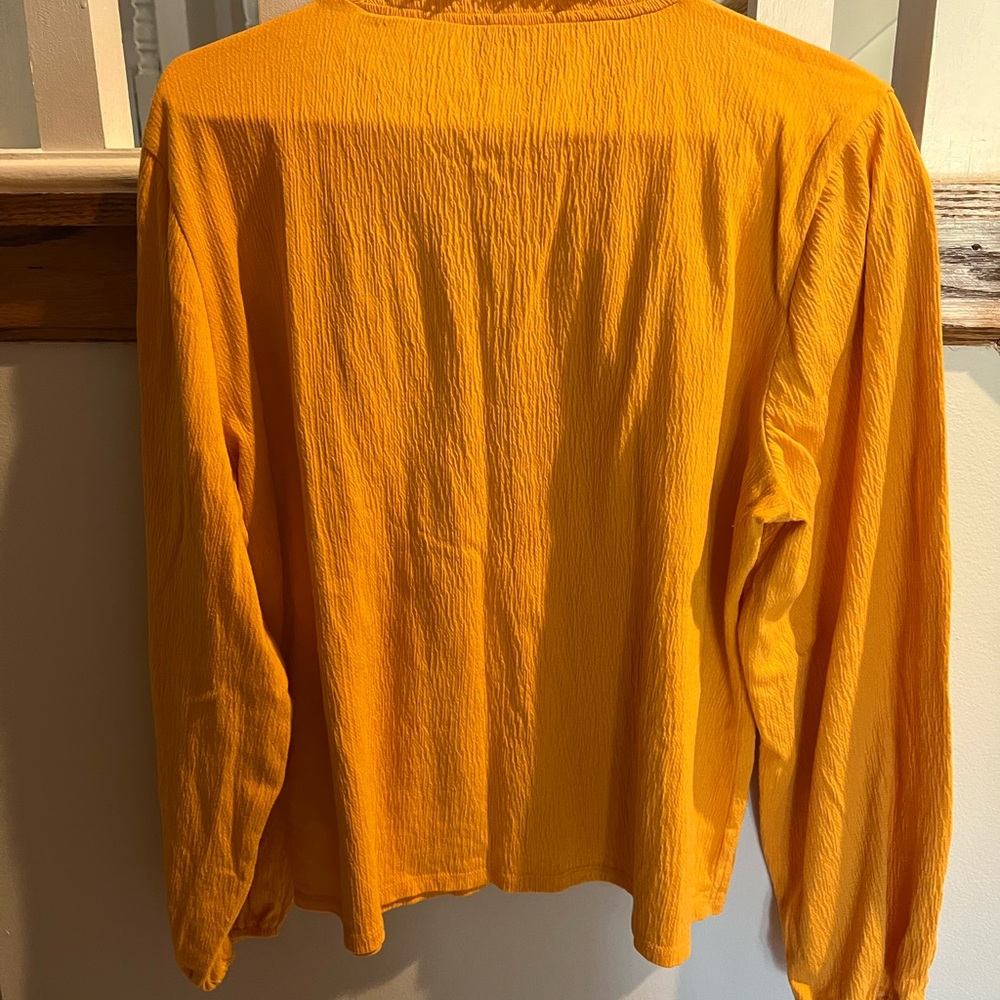 J. Crew Golden Yellow Textured Blouse